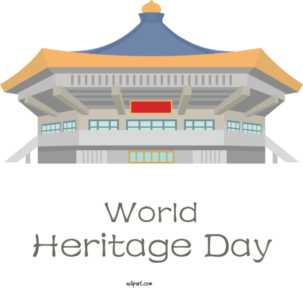 Free Holidays Logo Façade Property For World Heritage Day Clipart Transparent Background