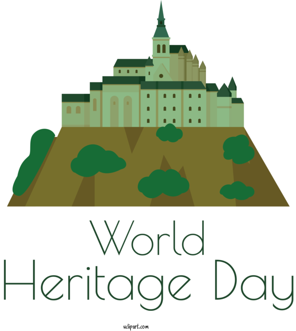 Free Holidays Design Logo Font For World Heritage Day Clipart Transparent Background