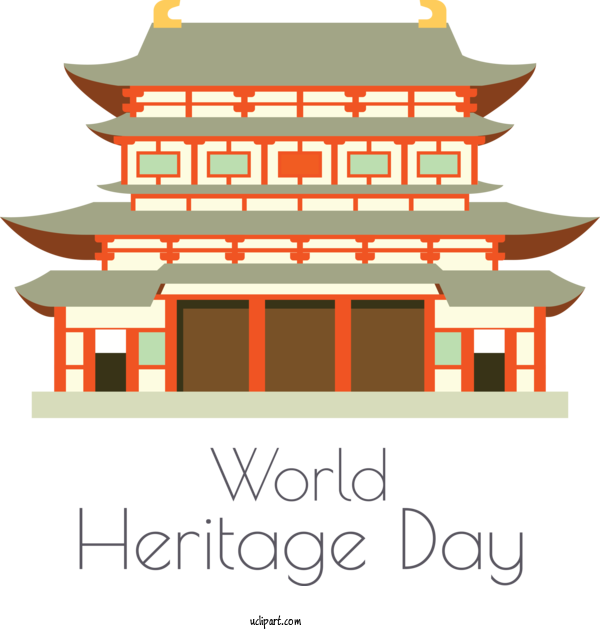 Free Holidays Chinese Architecture Logo Façade For World Heritage Day Clipart Transparent Background