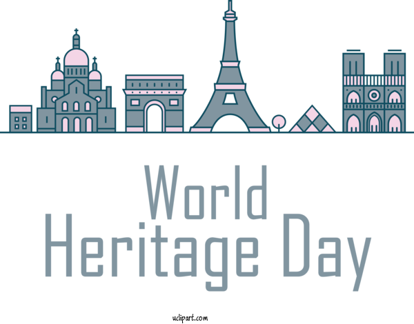 Free Holidays Long Buckby Logo Design For World Heritage Day Clipart Transparent Background