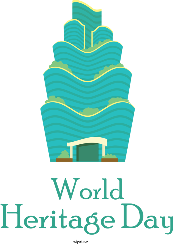 Free Holidays Logo Green Line For World Heritage Day Clipart Transparent Background