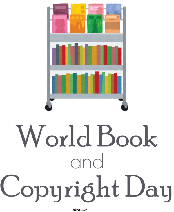 Free Holidays Book Blog Shelf For World Book And Copyright Day Clipart Transparent Background