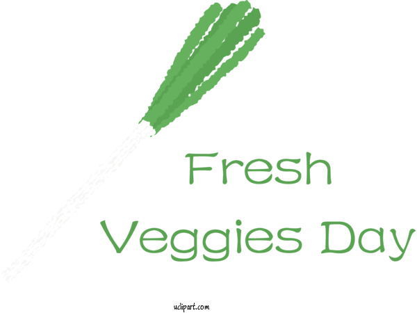 Free Holidays Logo Font Green For Fresh Veggies Day Clipart Transparent Background