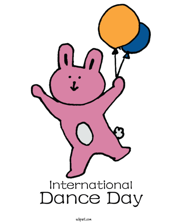 Free Holidays Cartoon Logo Line For International Dance Day Clipart Transparent Background
