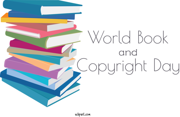 Free Holidays Design Book Design Book For World Book And Copyright Day Clipart Transparent Background