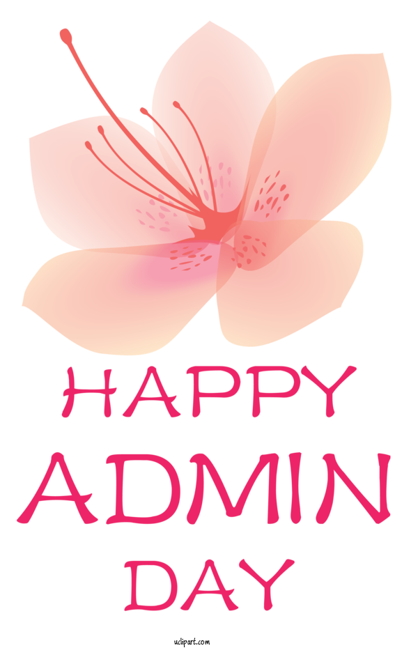 Free Holidays Floral Design Petal Line For Admin Day Clipart Transparent Background