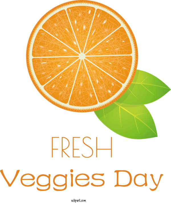 Free Holidays Orange Citrus × Sinensis Logo For Fresh Veggies Day Clipart Transparent Background