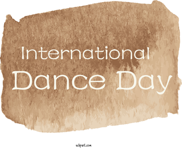 Free Holidays Font For International Dance Day Clipart Transparent Background