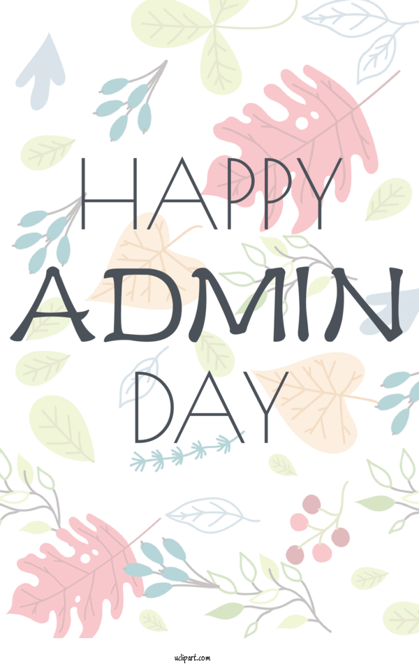 Free Holidays Floral Design Design Leaf For Admin Day Clipart Transparent Background