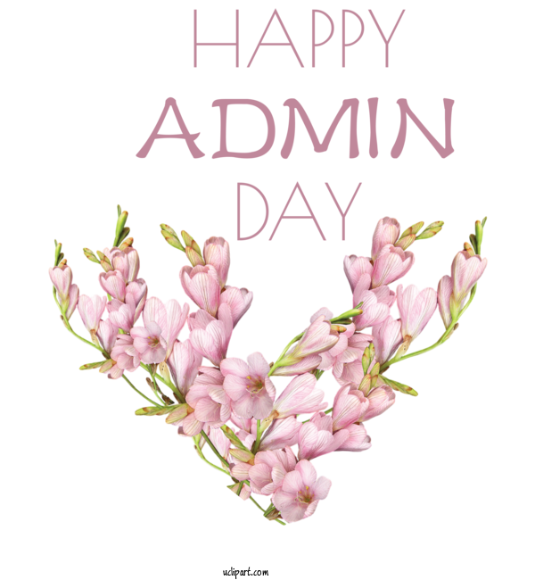 Free Holidays Floral Design Cut Flowers Flower For Admin Day Clipart Transparent Background