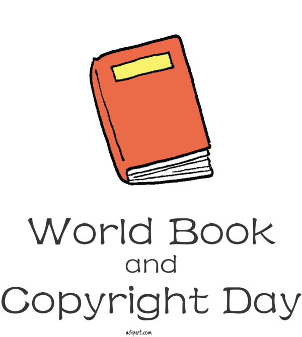Free Holidays Logo Font Line For World Book And Copyright Day Clipart Transparent Background