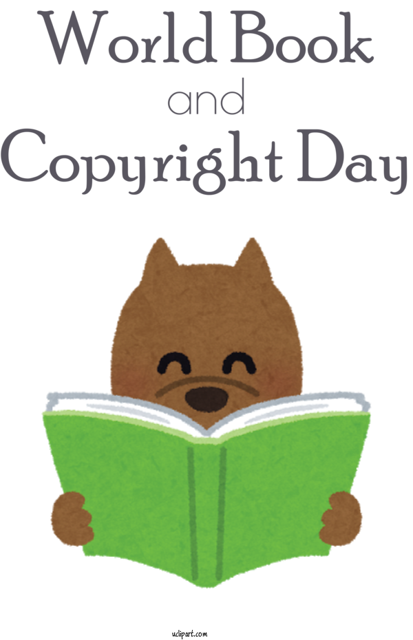 Free Holidays Cat Whiskers Dog For World Book And Copyright Day Clipart Transparent Background