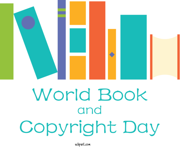 Free Holidays Logo Font Design For World Book And Copyright Day Clipart Transparent Background