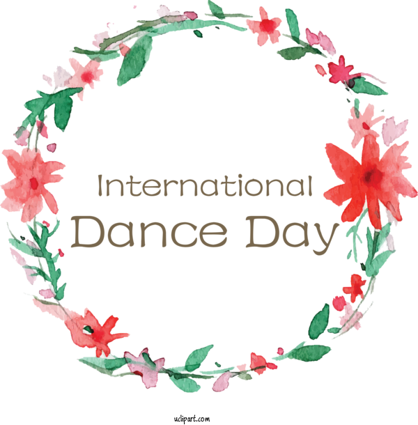 Free Holidays Flower Leaf Petal For International Dance Day Clipart Transparent Background