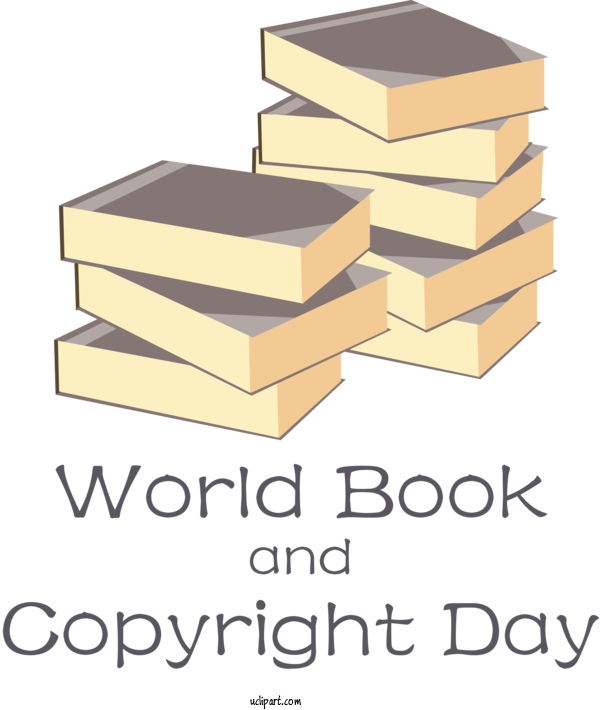 Free Holidays Design Carton Font For World Book And Copyright Day Clipart Transparent Background