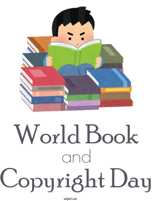 Free Holidays Book Bijonzu: Irasutoretazu Bukku. 2021 Reading For World Book And Copyright Day Clipart Transparent Background