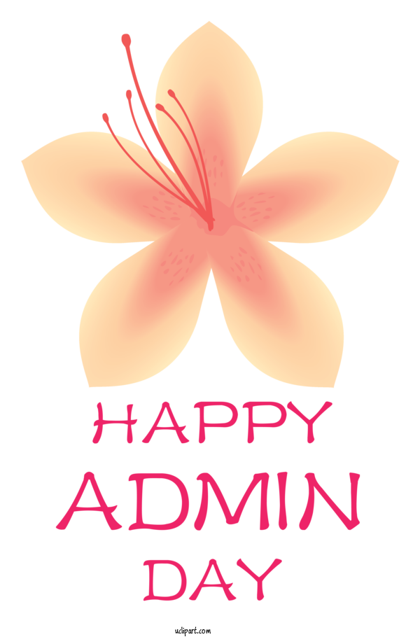 Free Holidays Flower Petal Line For Admin Day Clipart Transparent Background