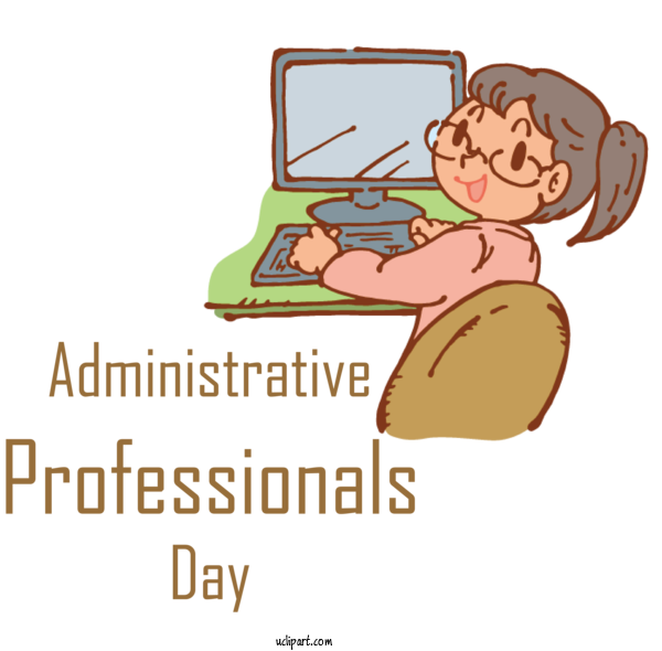 Free Holidays Long Buckby Cartoon For Admin Day Clipart Transparent Background