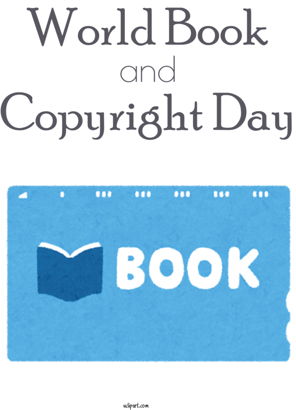 Free Holidays Line Meter Font For World Book And Copyright Day Clipart Transparent Background