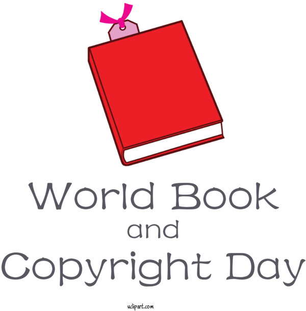 Free Holidays Logo Font Line For World Book And Copyright Day Clipart Transparent Background