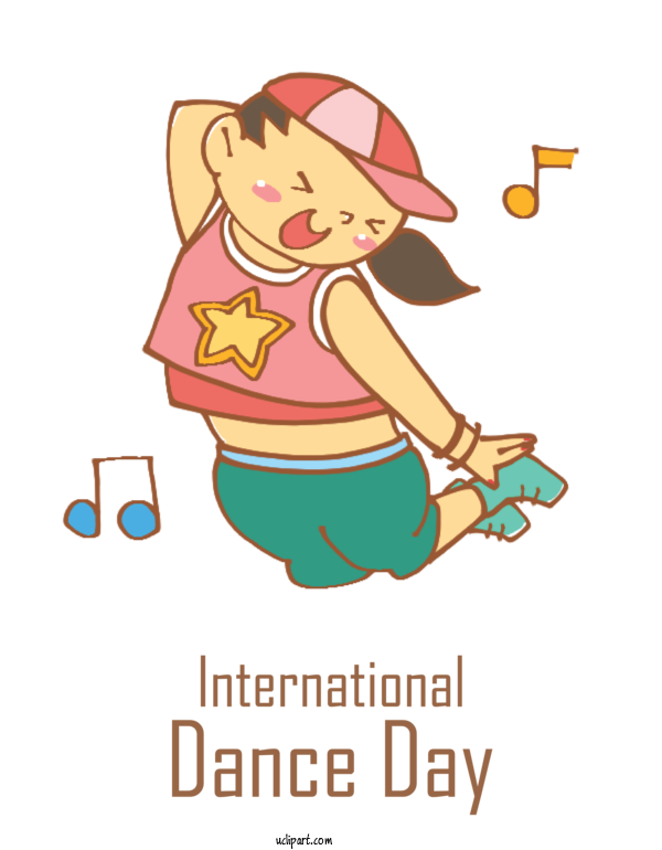 Free Holidays Toddler M Cartoon For International Dance Day Clipart Transparent Background