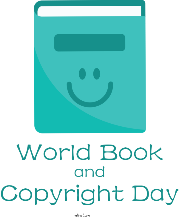 Free Holidays Logo Smiley Font For World Book And Copyright Day Clipart Transparent Background