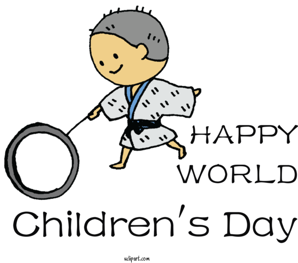Free Holidays	 Cartoon Line Happiness For Children's Day Clipart Transparent Background