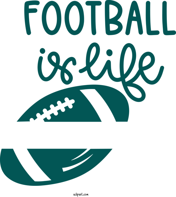 Free Sports Logo Green Teal For Football Clipart Transparent Background