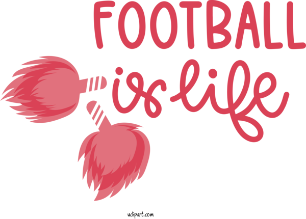 Free Sports Flower Logo Red For Football Clipart Transparent Background