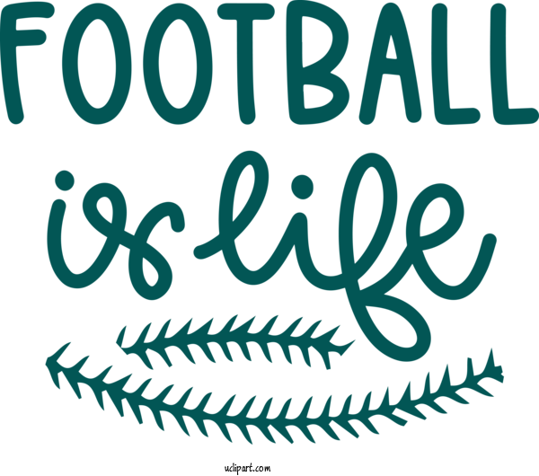 Free Sports Logo Calligraphy Green For Football Clipart Transparent Background