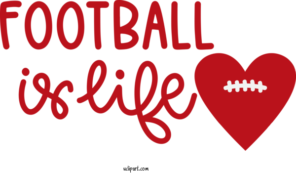 Free Sports Logo Font Valentine's Day For Football Clipart Transparent Background