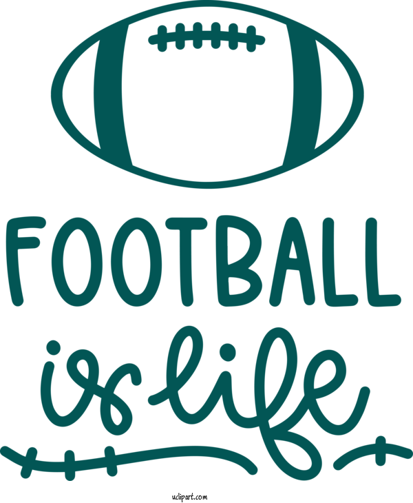 Free Sports Line Art Logo Design For Football Clipart Transparent Background