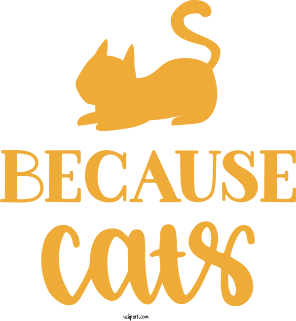 Free Animals Logo Cartoon Yellow For Cat Clipart Transparent Background