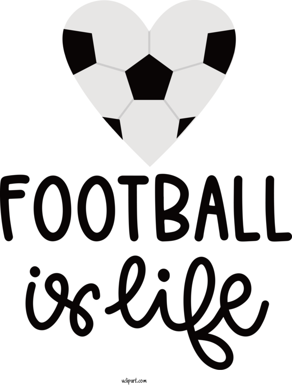 Free Sports Black And White Logo Design For Football Clipart Transparent Background