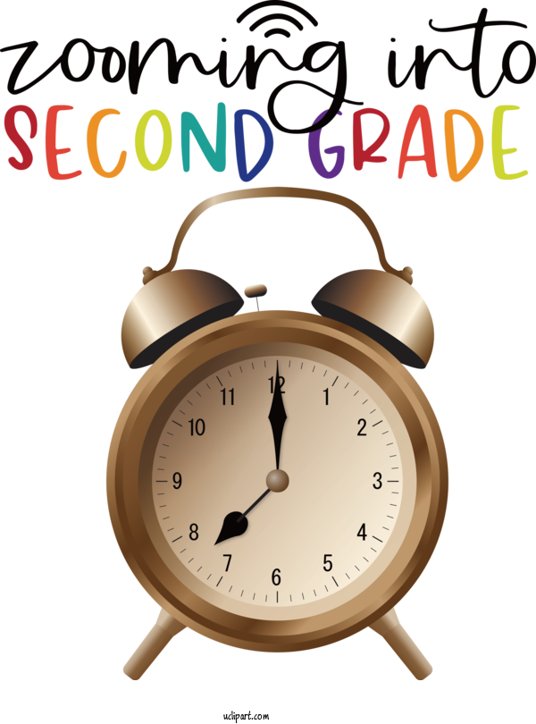 Free School Alarm Clock Wall Clock Clock For Back To School Clipart Transparent Background