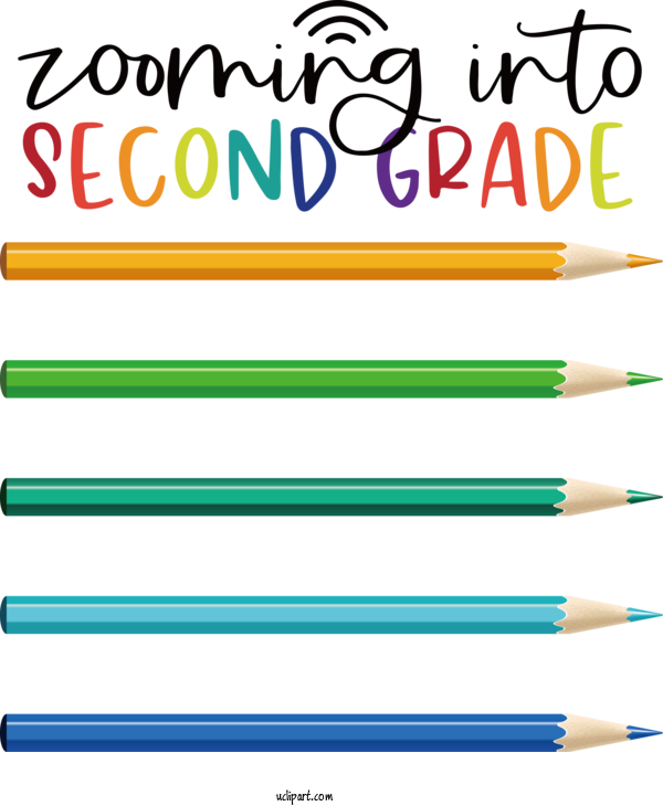 Free School Office Supplies Pencil Line For Back To School Clipart Transparent Background