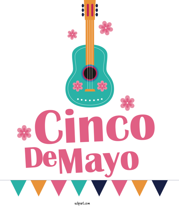Free Holidays Guitar Accessory Logo Design For Cinco De Mayo Clipart Transparent Background