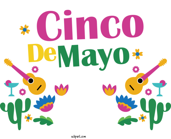 Free Holidays Cartoon Flower Line For Cinco De Mayo Clipart Transparent Background