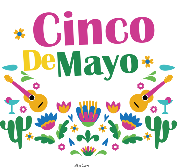 Free Holidays Flower Line Meter For Cinco De Mayo Clipart Transparent Background