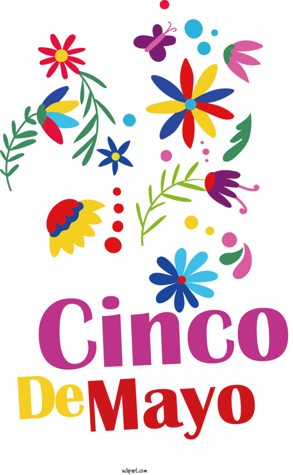 Free Holidays Floral Design Design Cut Flowers For Cinco De Mayo Clipart Transparent Background