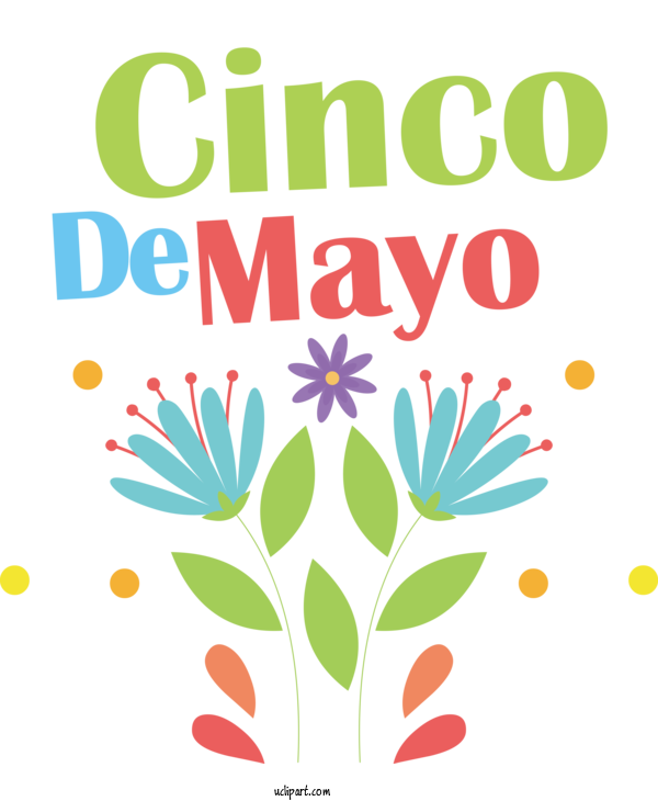 Free Holidays Floral Design Leaf Logo For Cinco De Mayo Clipart Transparent Background