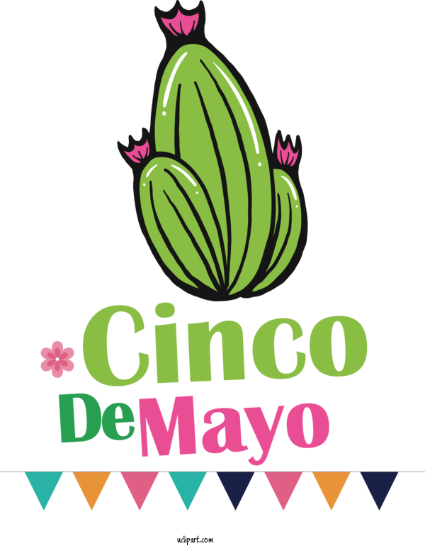Free Holidays Logo Flower Leaf For Cinco De Mayo Clipart Transparent Background