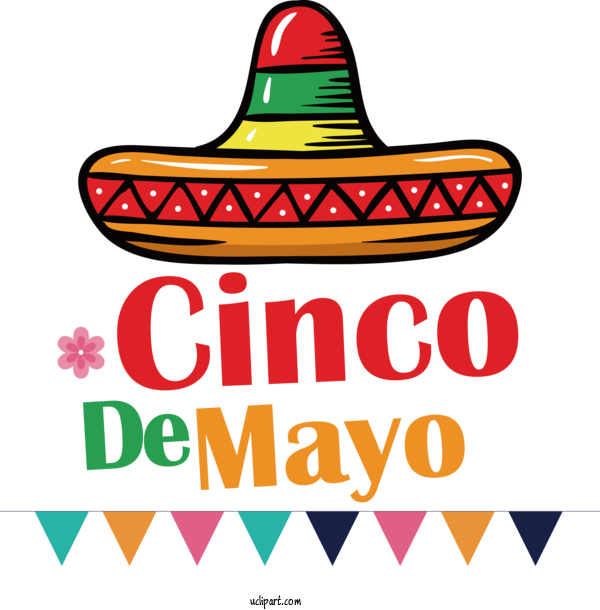 Free Holidays Logo Hat Line For Cinco De Mayo Clipart Transparent Background