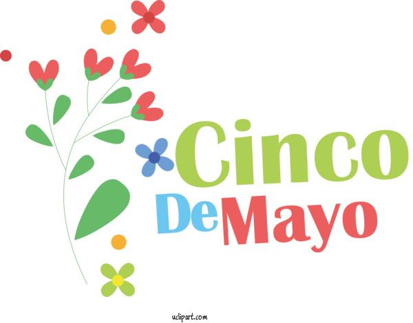 Free Holidays Floral Design Logo Line For Cinco De Mayo Clipart Transparent Background