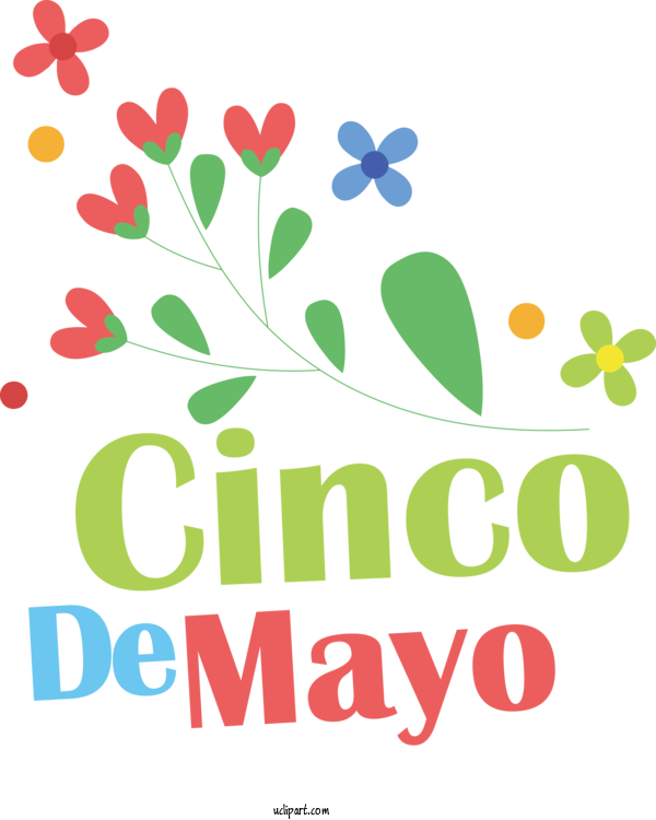 Free Holidays Floral Design Logo Leaf For Cinco De Mayo Clipart Transparent Background