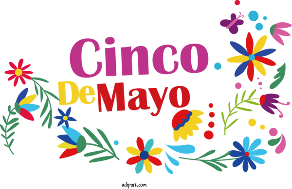 Free Holidays Floral Design Leaf Design For Cinco De Mayo Clipart Transparent Background