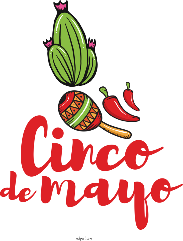 Free Holidays Flower Cartoon Logo For Cinco De Mayo Clipart Transparent Background