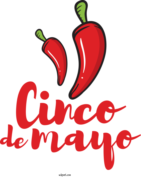 Free Holidays Cartoon Logo Bell Pepper For Cinco De Mayo Clipart Transparent Background