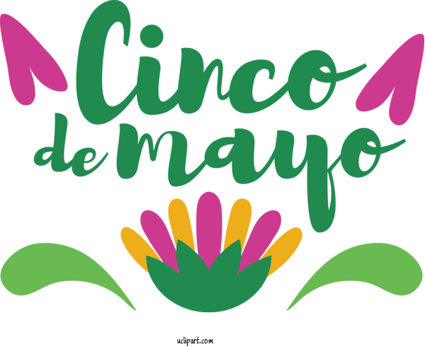 Free Holidays Logo Leaf Flower For Cinco De Mayo Clipart Transparent Background