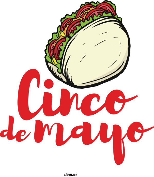 Free Holidays Logo Cartoon Design For Cinco De Mayo Clipart Transparent Background